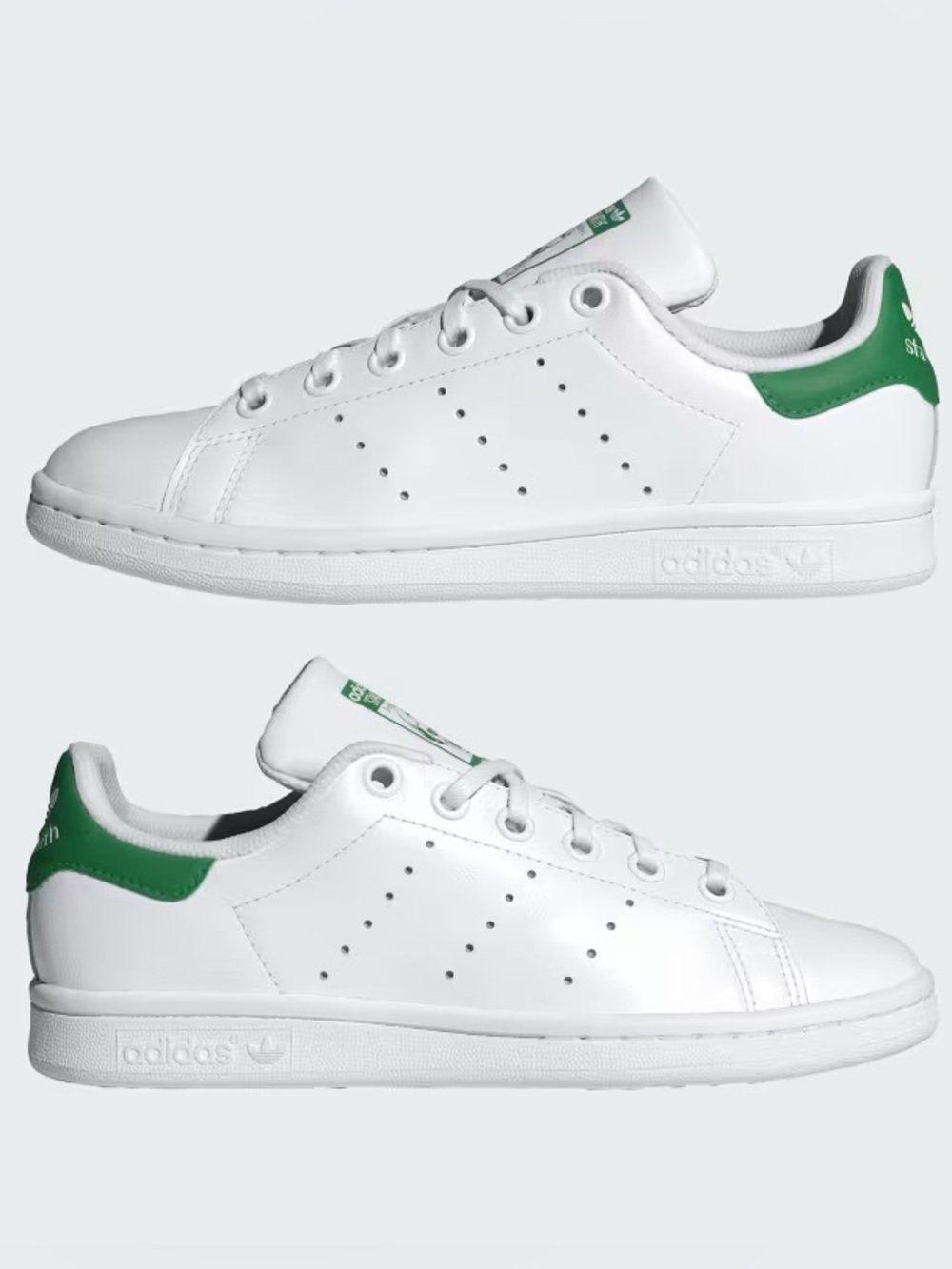 Adidas Stan Smith Primegreen Kids sneakers. Color: Cloud White/Green. Size: 4
